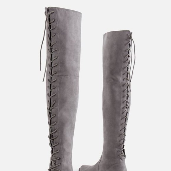 Arnella Corset Back Thigh High Boot - Picture 4 of 6